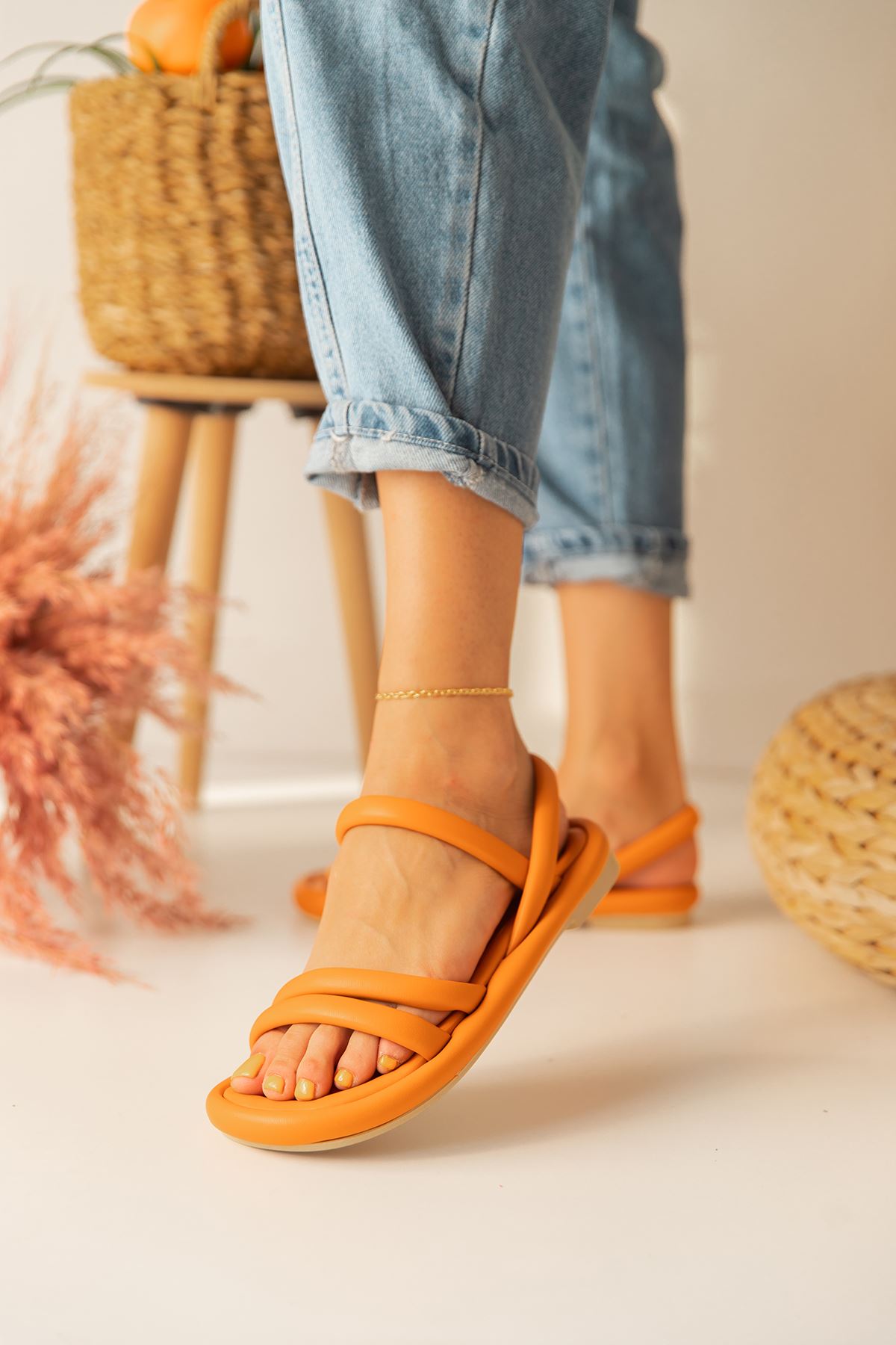 Puff Sander Orange Kadın Sandalet