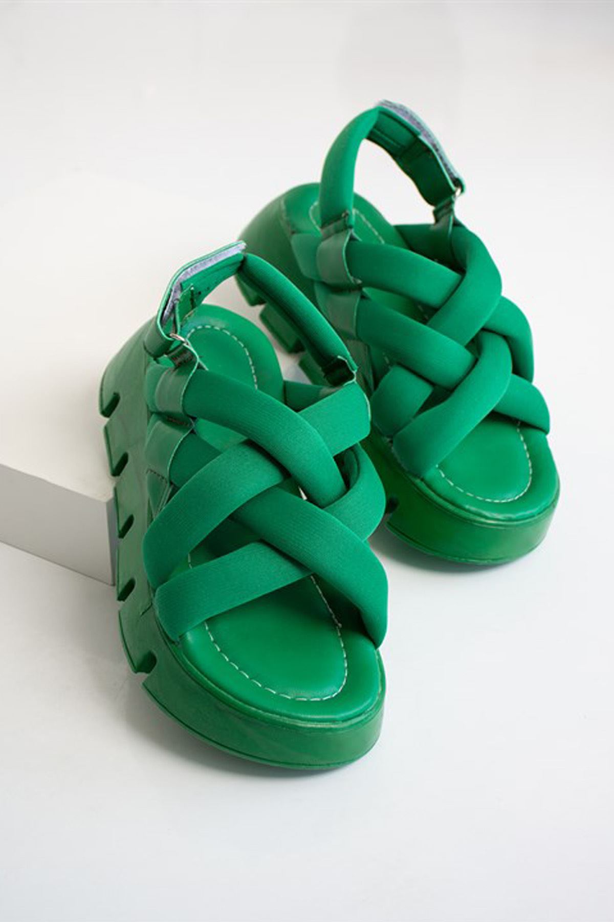 Almira Yeşil Kadın Sandalet