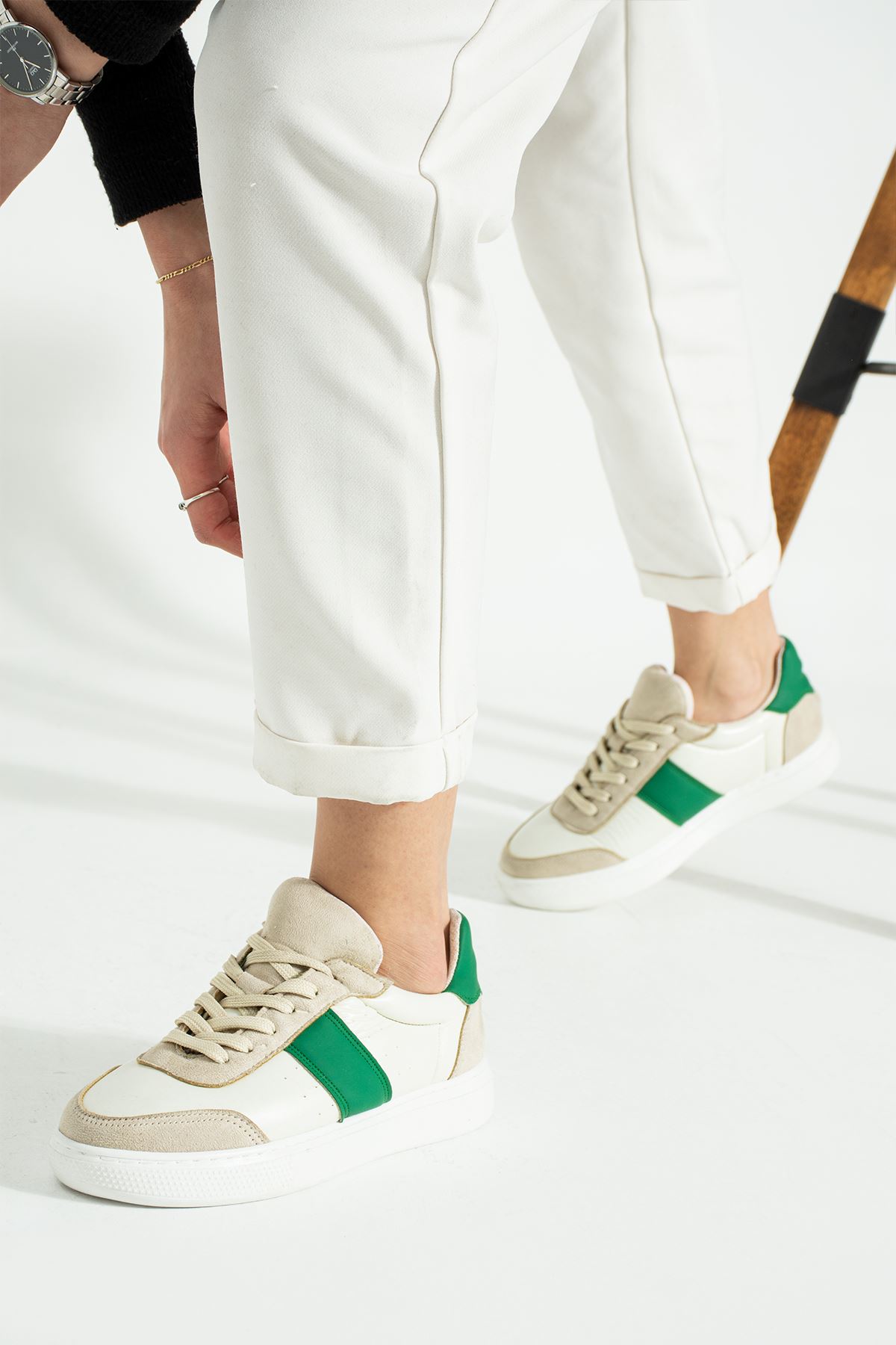 Helsinki Yeşil Beyaz Kadın Spor Ayakkabı