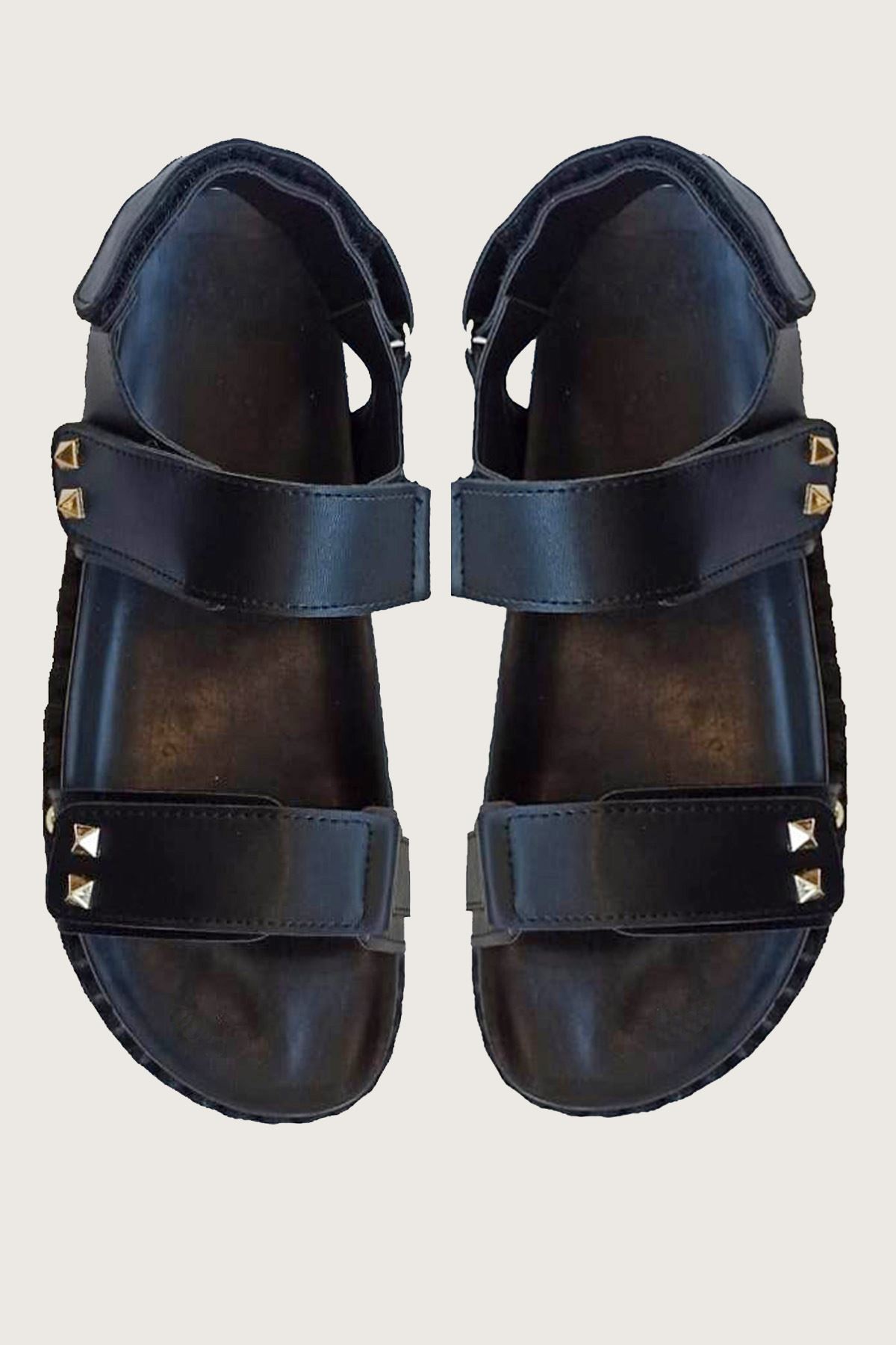 Alexander Siyah Mat Kadın Cırtlı Sandalet